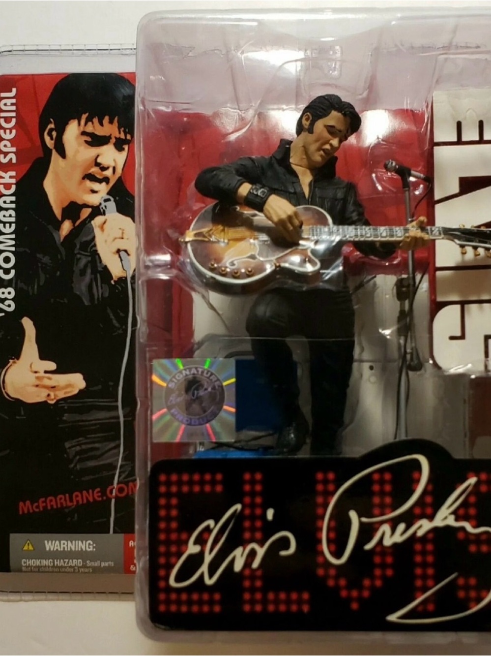 Elvis Presley Figure — Black Outfit with Brown Guitar